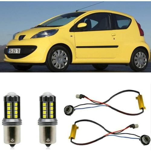 Fog lamps for PEUGEOT 107 Hatchback Stop lamp Reverse Back up bulb Front Rear Turn Signal error free 2pc