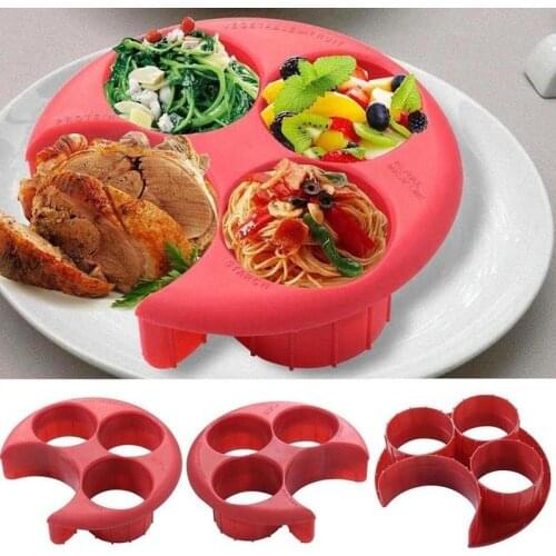 1pc Diet Food Dish Kitchen Dish Divider Meal Measure Portion Control Cooking Tools Kitchen Accessories Kitchen Divider