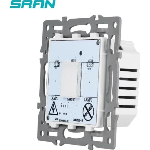 SRAN Luxury Wall Touch Sensor Switch Module ,EU Standard Led Light Switch 220v, Switch Power,1Gang 1Way Switch 82*82mm FGT20-11