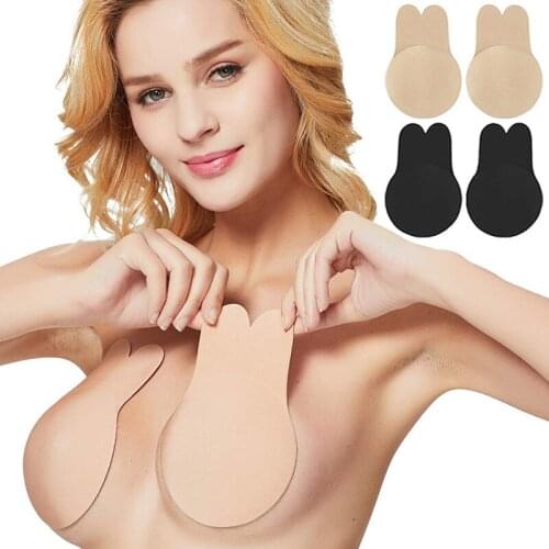 Self-Adhesive Strapless Push Up Bras For Reusable Nipple Cover Invisible Women Sexy Bra Wedding Underwear Silicone Sticky Bra