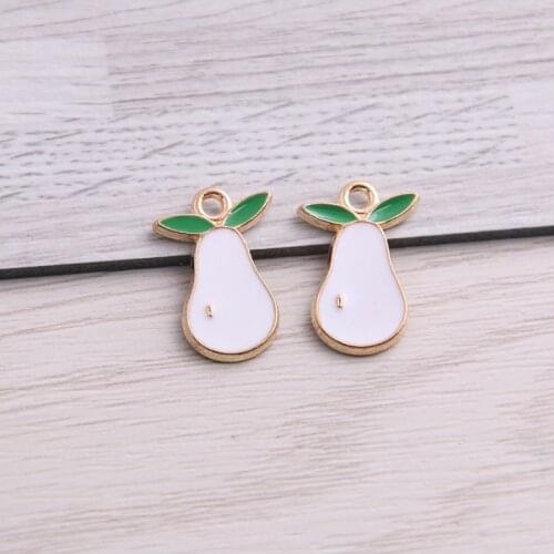 SWEET BELL 8pcs 13*19mm Alloy Metal Drop Oil Vegetables White Radish Charms Pendant For DIY Bracelet Necklace Jewelry Making