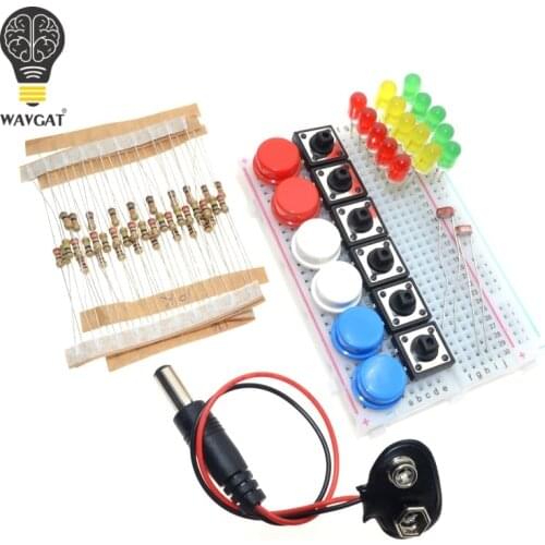 Smart Electronics Starter Kit For arduino uno r3 mini Breadboard LED jumper wire button