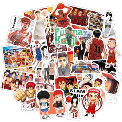 10/30/50PCS Mixed SLAM DUNK Anime Stickers Phone Snowboard Laptop Luggage Fridge Guitar Graffiti Waterproof Cool Decal Stickers