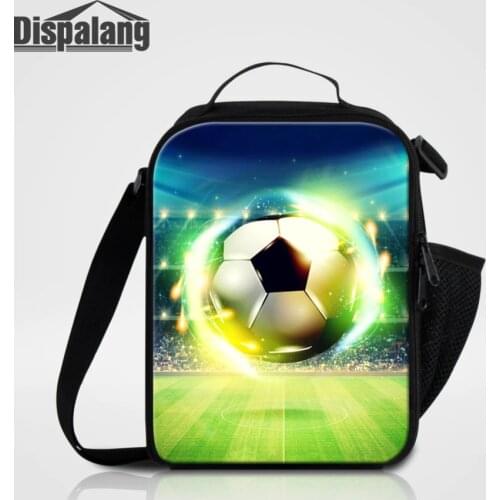 Custom Footballs Basketballs Messenger Lunch Bags For Boys Soccers Cooler Bag Mens Small Food Lunchbox Kid Lunch Bag For School