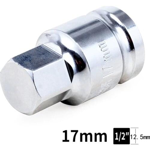 1/2"(12.5mm) 17mm Hex Special Oil Pan Screw Socket Wrench Head Hand Tool CR-V Universal Hexagonal Allen Head Auto Repair Tools