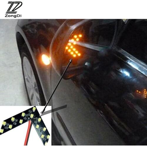 ZD 2pcs/set Car Signal Turning H7 Light Rear Mirror Stickers For Audi A4 B7 B5 A6 C6 Q5 Honda Civic 2006-2011 Fit Accord CRV