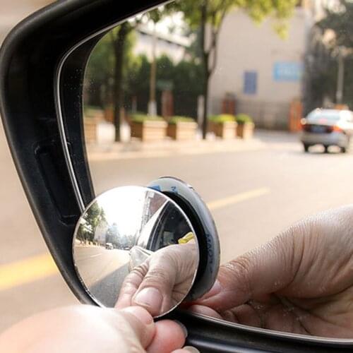 1Pcs/2pcs Blind Spot Mirror Wide Angle Side Car Frameless Adjustable 360 Degree Round Glass