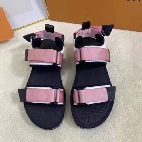 Summer Ladies Shoes Women Sandals New Chaussures Femme Pink Female Sandalias Hook Loop Sandales Casual Mixed Colors Fashion
