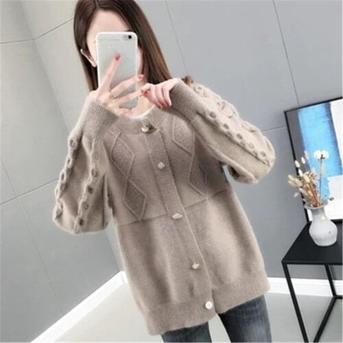 Womens Knitted Cardigans Fall Winter Sweaters O-neck Single Breasted Sweaters Casual Knitwear Girls Red outerwear Sweaters