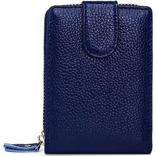 10PCS / LOT Genuine Leather RFID Wallet Men Coin Pocket Short Wallets Small Zipper Walet Card Holders Man Purse