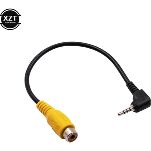 2.5MM Jack Stereo Male Plug To RCA Female Adapter Cable For GPS AV-In Converter Video Black Cable Newest