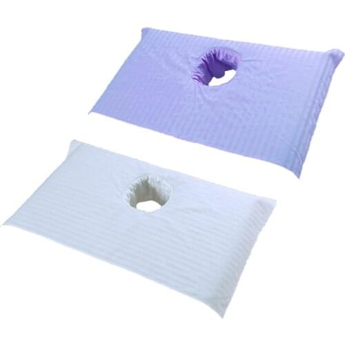 2pcs Professional SPA Massage Bed Flat Sheet Table Cover with Breath Hole for Salon SPA Sauna Massage Bed - 75x55cm