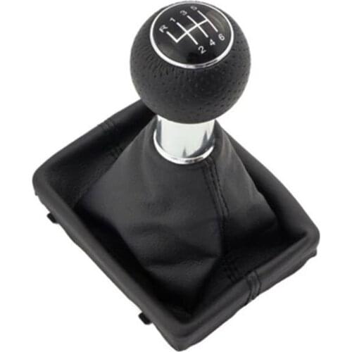 5 6 Speed Car Shift Gear Knob With Gaitor For Audi A4L 08-13/ A4/ A4Q08-12/ A5CA10-11/ AQ5 09-12/ A5CO08-11