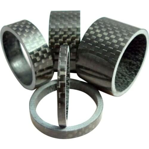 5Pcs Bicycle Headset Carbon Fiber Set Bike Headset for Bike outdoor tools Stem Spacers Kit Fix Refit 3mm 5mm 15mm 20mm