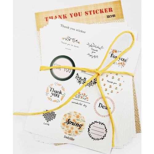 6sheets/lot Kawaii Floral Decorative Sticker Diary Album Label Sticker DIY Scrapbooking Stationery Stickers Escolar