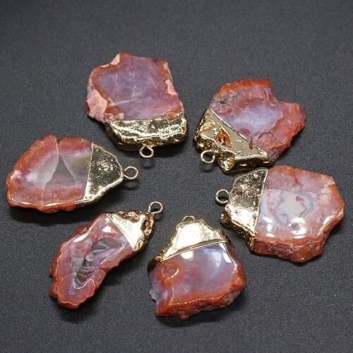 Irregular Semi-precious Pendant Charms For DIY Necklace Handiwork Sewing Craft Jewelry Accessory Making