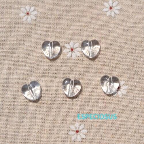 DIY Jewelry Accessory Fitting 11MM Acrylic Beads Heart Shape Charms Transparent Color Acrylic Spacer Bracelet Making Departments