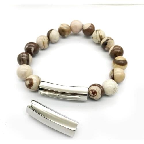 316l Stainless Steel Long Geometry 2mm Small Hole Cylinder Spacer Beads for DIY Bracelet Jewelry Making Beads wholesale