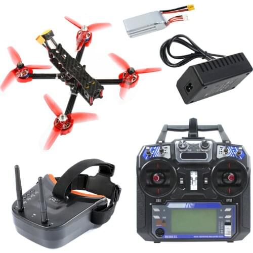 JMT F4 X1 175mm FPV Drone 2-6S Quadcopter RTF with LST-009 Goggles GHF411AIO Flight Controller Supra-VTX FS I6 Transmitter
