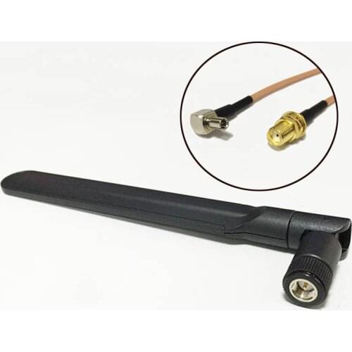 2.4GHz 5.8Ghz Dual Band antenna SMA Male 8dBi Omni Antenna Wifi + SMA Female nut Switch TS9 Male Connector RG316 Cable
