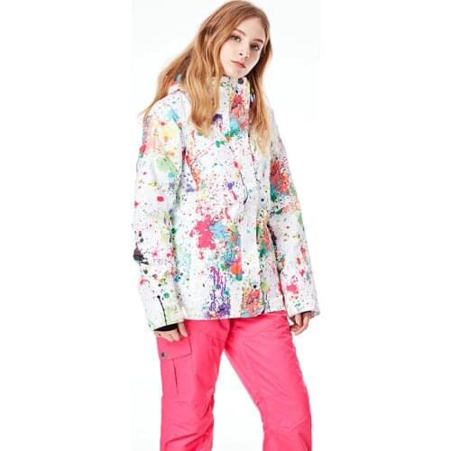 GSOU SNOW Ski Jacket Women Winter Waterproof Windproof Breathable Snow Coat Mountain Skiing Snowboarding Jacket