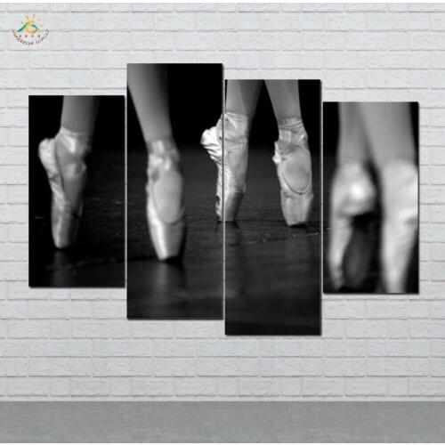 Ballet Dancing Swan dance Picture And Poster Canvas Painting Modern Wall Art Print Pop Art Wall Pictures For Living Room 4 PIECE