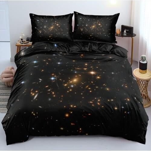 Magic Stars Duvet Cover Sets Bedding Sets Comforter Cases and Pillow Covers Full Twin Super King Queen Size Galaxy Home Textile
