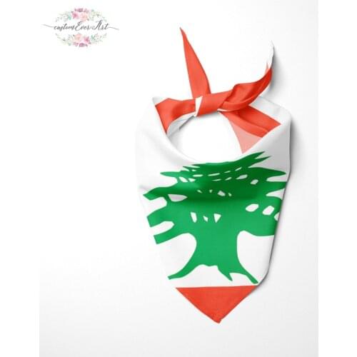 The Lebanon flag dog bandana large pet scraf pet bandana for dog scarf dog neck scarf dog print scarf bandana