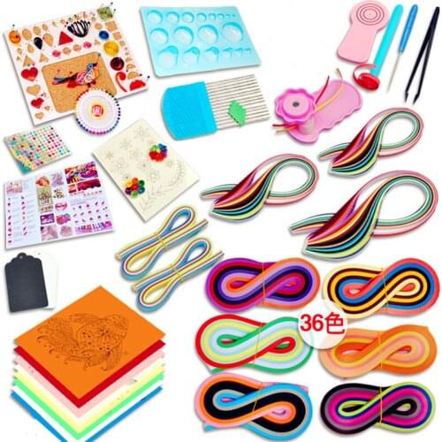 New Quilling Paper Set Paper Drawing Material Package Beginners Paper Tool To Send A Copy of The Draft Plan Diy Art and Crafts