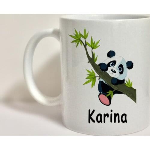 Personalized Mug!! Panda Coffee Mug, cute animal milk mug kids children best gift, Printed on Both Sides
