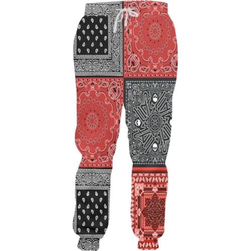 IFPD 3D Printed Jogger Men Women Casual Pants Paisley Bandana Couple Jogging Trousers Fitness Sweatpants Bodybuilding Tracksuit