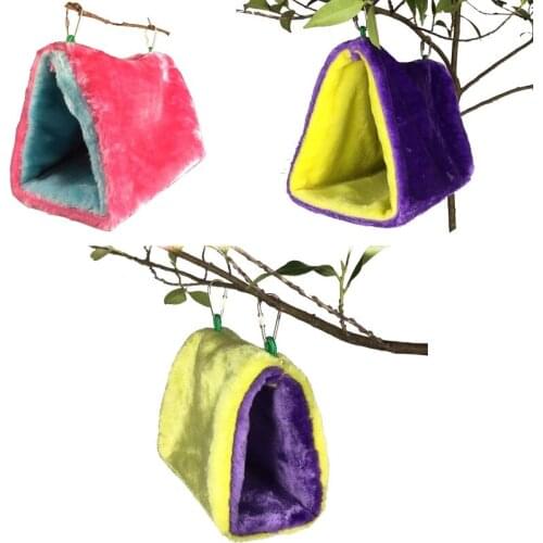 Warm hamster nest hanging parrot, Wren, Starling, winter pet, nest, honey bag, glider, warm triangle nest, cotton hammock