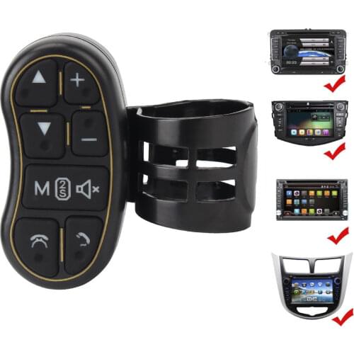Steering Control Button Car Steering Wheel Controller Car Navigation DVD Wireless Remote Control Applicable Universal