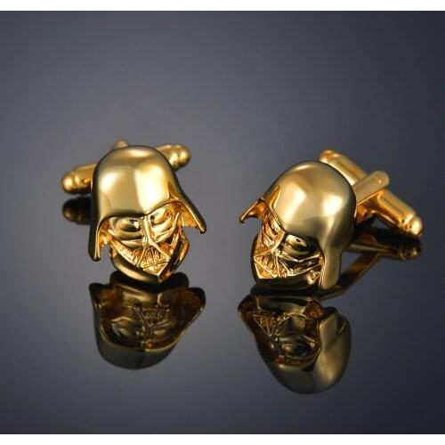 High Quality Skull Cuff Links Gold Skeleton Dead Head Brand Desinger Luxury Brass Material Cufflinks for Men Business Casual