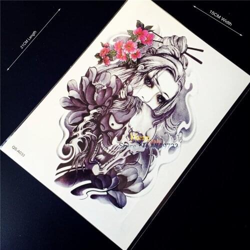 1PC 3D Disposable Waterproof Tattoo Sticker Sexy Women Party HQS-A033 Men Body Arm Sleeve Flash Tattoo on Arm Leg Chest Shoulder