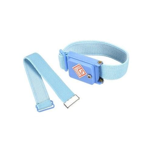 Cordless Anti Static ESD Wrist Strap Wireless Wristband Discharge Band Blue 2pcs