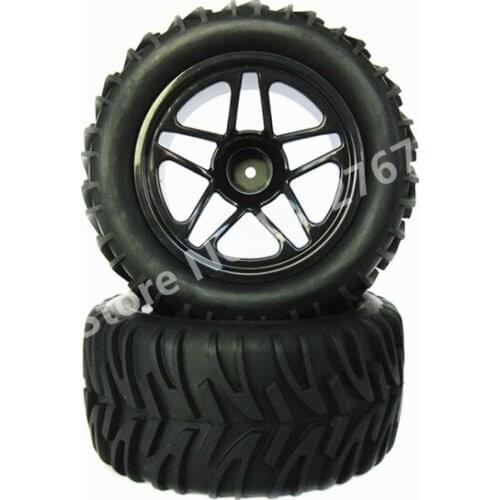 4pcs/lot RC Rubber Sponge Tires Tyre Rim Wheel For 1/10 Scale Models Nitro Power Monster Truck RC Car HSP Remote Control Car