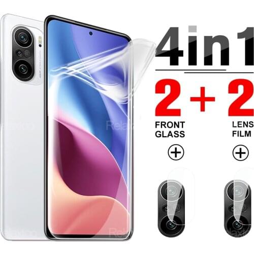 4 in 1 Hydrogel Protector Film For Xiaomi Redmi K40 Pro Plus On Xiami Redmy K 40 40Pro Redme40 Phone Protective Camera Glass