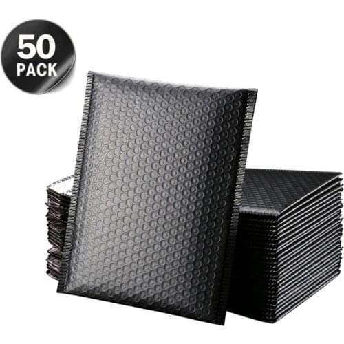 50Pcs Padded Envelopes Bubble Mailers Mini Parcel Bag Folding Seal Poly Mailer Express Delivery Package for Online Retailers