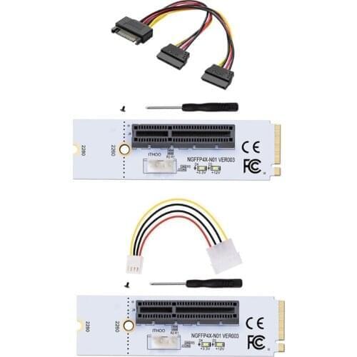 NVMe PCIe Adapter, M Key M.2 NVME SSD to PCI-e 4X Host Controller Expansion Card for PC Desktop Support 2260 / 2280