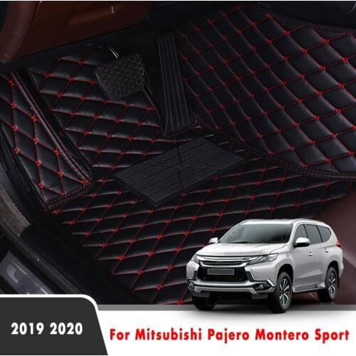 Car Floor Mats For Mitsubishi Pajero Montero Sport 2019 2020 7 Seater Auto Interiors Accessories Styling Front And Rear Rugs