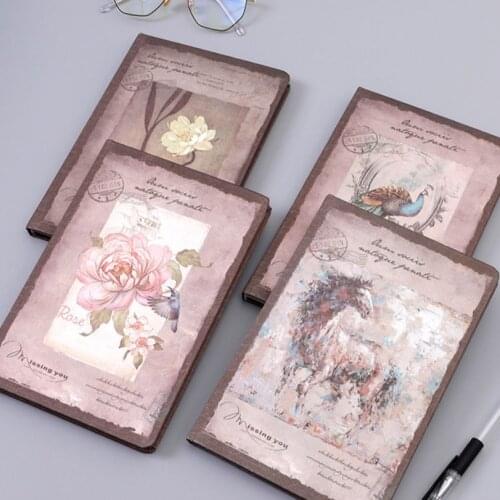 98 Pieces Of Retro Flower And Bird Color Inner Page Notepad Notebook Notebook 2021 School Stationery Plan Book