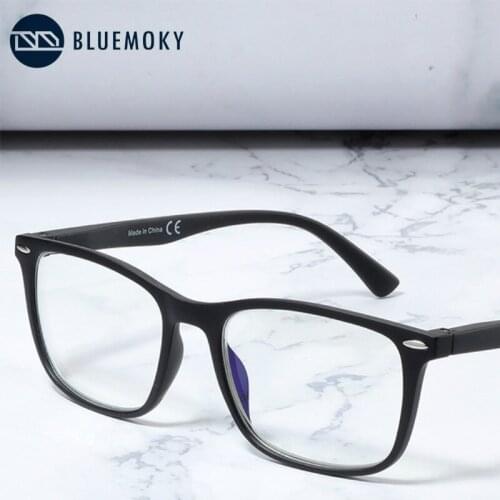 BLUEMOKY Vintage Anti Blue Light Glasses Frame Women Square Computer Protection Gaming Eyeglasses Myopia Optical Spectacle Frame