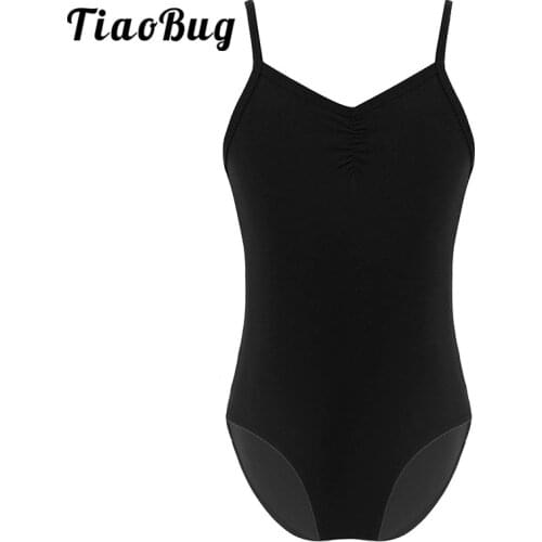 Kids V Neck Lace Patchwork Professional Ballet Dance Wear Gymnastics Leotard Ballerina Bodysuit Girls Stage Performance Costume