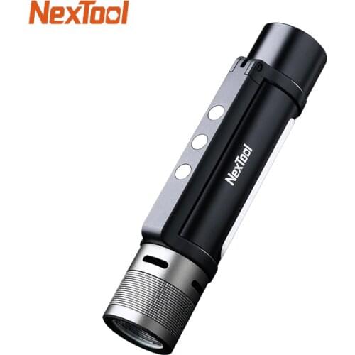 NexTool 6-In-1 Flashlight 1000lm Dual-light Zoomable LED Type-C USB Rechargeable 240m IPX4 Waterproof With Audible Alarm
