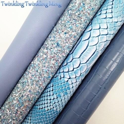 Mixed Colors Glitter Fabric,Snake Crocodile Faux Fabric, Synthetic Leather Fabric Sheets For Bow A4 21x29CM Twinkling Ming XM709