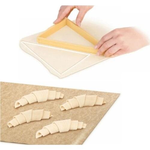Baking Pastry Tools Plastic Croissant Cutter Mold Roll Croissant Maker Machine Bread Line Mould Dough Sheet Kitchen Gadgets