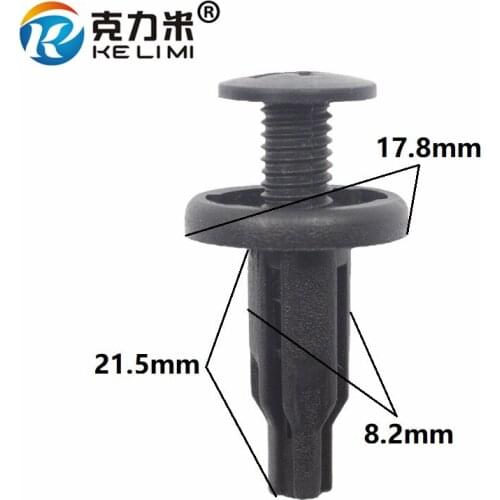 KE LI MI 50 Pcs 8.2mm Careful Bumper Retainers Push Type Rivet Fastener For Toyota