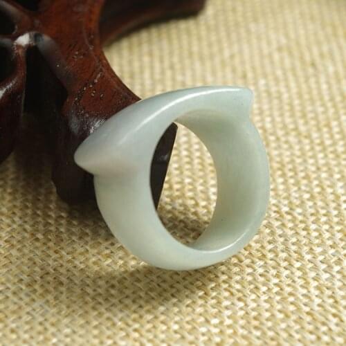 Natural Myanmar grade A green jade ring for men emerald ring natural stone jade jadeite jade jewelry width 13mm