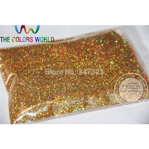 0.4MM Laser Gold Color holographic Glitter for nail gel nail polish or Other art Decoration